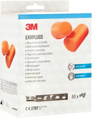 3M oordoppen 1100, geluidsdemping to 37 dB, kartonnen blister van 50 stuks — veiligheidstoebehoren