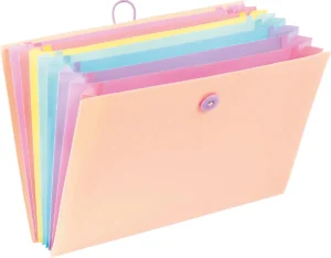 Viquel Rainbow Pastel voorordner, liggend model met 8 vakken — detail 2