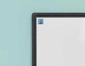 Smit Visual Softline whiteboard, emaille, magnetisch, zwart profiel, 120 x 90 cm — detail 2