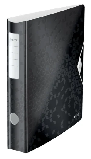 Zwarte Leitz WOW ordner Active A4 met ronde rug van 6,5 cm