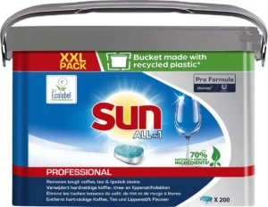 Sun Pro Formula All-in-one vaatwastabletten, emmer van 200 stuks — afwasproduct