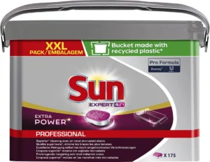 Sun Pro Formula Expert All-in-one vaatwastabletten, extra power, emmer van 175 stuks — afwasproduct