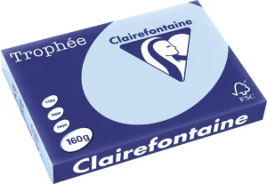 Pak Clairefontaine Trophée Pastel gekleurd papier A3 van 160 g/m² in fel blauw