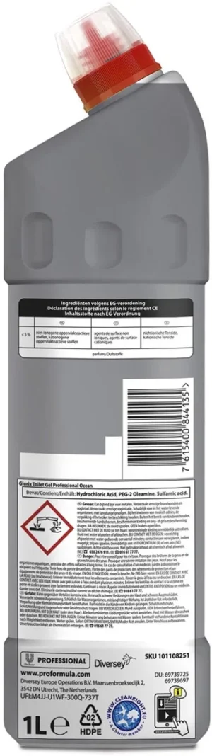 Glorix Pro Formula toiletreiniger Ocean Fresh, fles van 1 l — detail 2