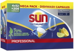 Sun Pro Formula Optimum all vaatwastabletten, doos van 4 x 52 stuks — afwasproduct