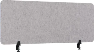 Smit Visual scheidingswand, lichtgrijs, 60 x 160 cm, met 2 klemmen — kantoorinrichting