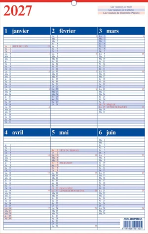 Aurora Memento 10 Franstalig 2027 — mementokalender 2027
