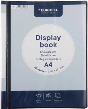 Europel showalbum Opus Frontview, ft A4, PP, 30 tassen, antraciet