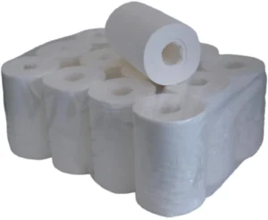 Poetspapier Mini, 1-laags, 120 m, pak van 12 rollen — handdoeken en dispensers