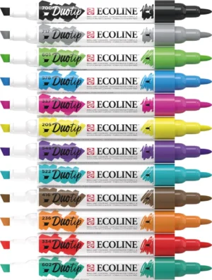 Talens Ecoline Duotip Brush pen, etui van 12 stuks, basis — detail 2