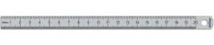 Maped lat Staal, dubbele graduatie, 20 cm — latten uit metaal