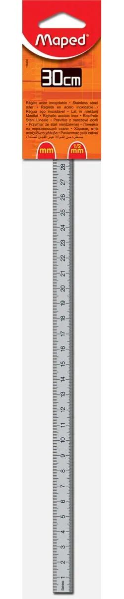 Maped lat uit roestvrij staal 30 cm — detail 2