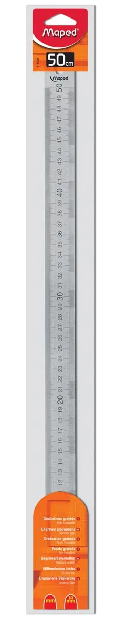 Maped lat uit roestvrij staal 50 cm — detail 2
