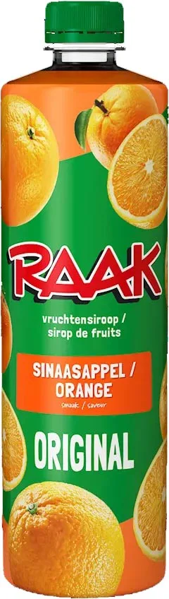 Raak siroop sinaasappel, fles van 75 cl — drank en eetwaren
