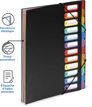 Viquel Rainbow Class sorteermap, ft A4, met 12 vakken — detail 2