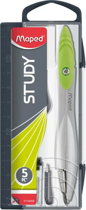 Maped passer Study 5-delige passerdoos: - 1 passer Study - 1 gum - 1 mineslijper - 1 kokertje potl... — detail 2