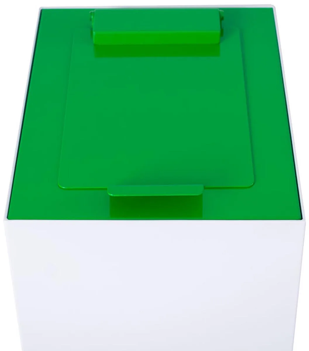 V-Part top met klep voor modulaire afvalbak 60 l, groen — detail 3