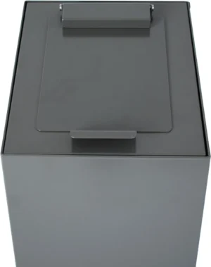 V-Part top met klep voor modulaire afvalbak 60 l, donkergrijs — detail 2