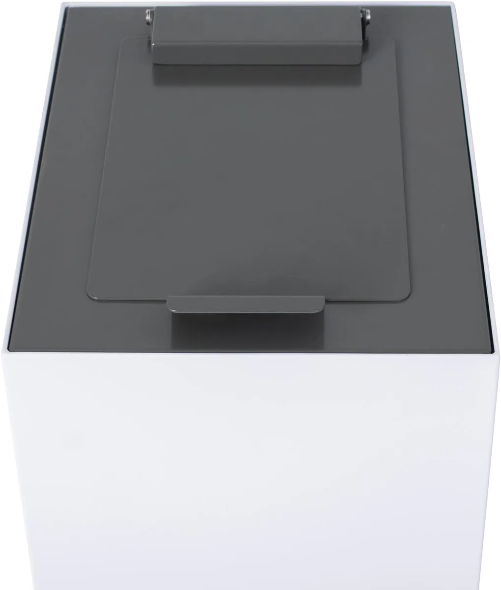 V-Part top met klep voor modulaire afvalbak 60 l, donkergrijs — detail 3