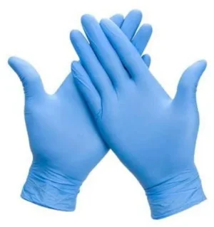 Handschoenen uit nitril, small, blauw, pak van 100 stuks — detail 2