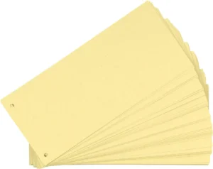 Oxford verdeelstroken 24 x 10,5 cm, 2-gaats, geel, 100 stuks — detail 2