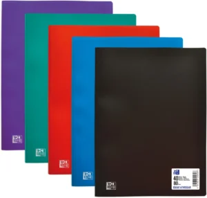 OXFORD Initial showalbum, ft A4, uit stevige PP, 40 tassen, geassorteerde kleuren