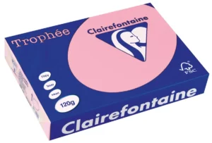 Clairefontaine Trophée Pastel, gekleurd papier, A4, 120 g, 250 vel, roze — detail 2