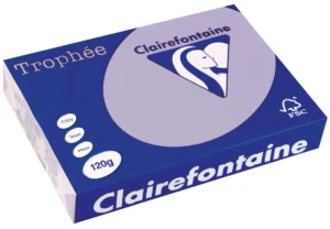 Pak Clairefontaine Trophée Pastel gekleurd papier A4 van 120 g/m² in lila, 250 vel