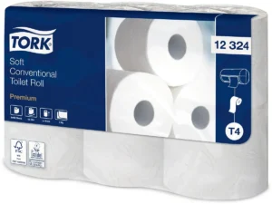 Tork toiletpapier Traditional, 2-laags, T4 Premium, wit, pak van 6 rollen — toiletpapier en dispensers