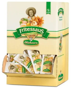 Doos Oliehoorn Fritessaus 35% met 198 zakjes van 20 ml