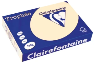 Clairefontaine Trophée Pastel, gekleurd papier, A4, 120 g, 250 vel, crème