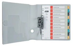 Leitz Cosy tabbladen, ft A4, 11-gaatsperforatie, PP, geassorteerde kleuren, set 1-10 — detail 2