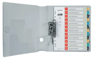 Leitz Cosy tabbladen, ft A4, 11-gaatsperforatie, PP, geassorteerde kleuren, set 1-12 — detail 2