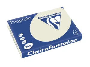 Pak Clairefontaine Trophée Pastel gekleurd papier A3 van 80 g/m² in parelgrijs, 500 vel