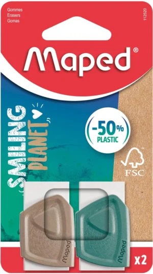 Maped Smiling Planet gum, 2 stuks — gummen voor potlood