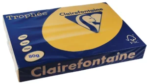 Pak Clairefontaine Trophée Pastel gekleurd papier A3 van 80 g/m² in goudgeel, 500 vel