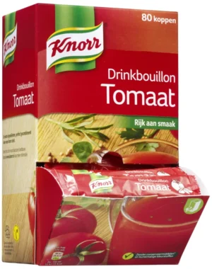 Knorr drinkbouillon tomaat, 175 ml, doos van 80 stuks — drank en eetwaren