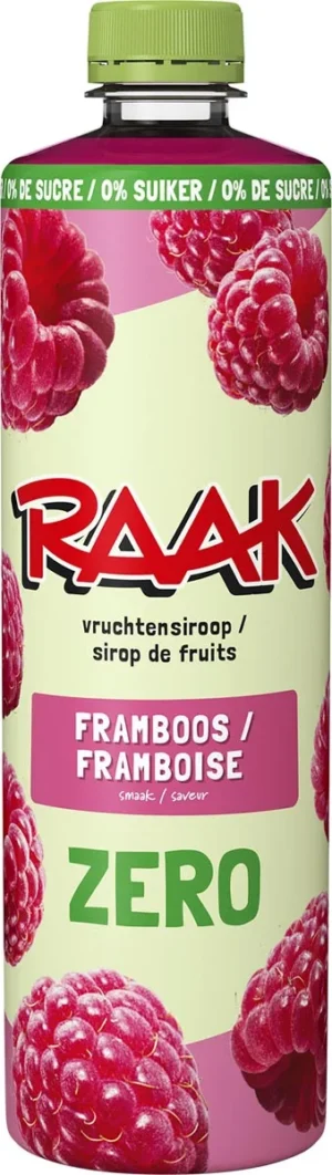 Raak siroop framboos Zero Sugar, fles van 75 cl — drank en eetwaren
