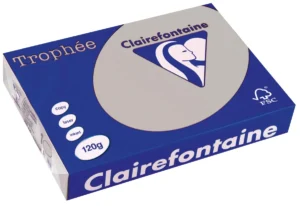 Pak Clairefontaine Trophée Pastel gekleurd papier A4 van 120 g/m² in lichtgrijs, 250 vel