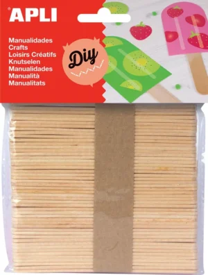 Apli houten sticks, blister met 50 stuks — knutsel- en decoratiemateriaal
