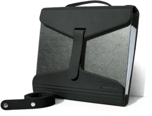 Yaka mappendrager, zwart leder — accessoire