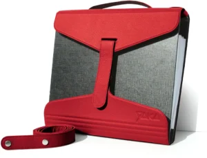 Yaka mappendrager, rood leder — accessoire
