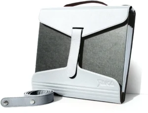 Yaka mappendrager, wit leder — accessoire