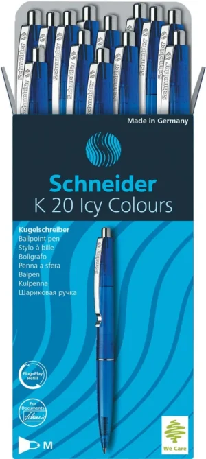 Schneider balpen K20 Icy Colours, medium, blauw — detail 2