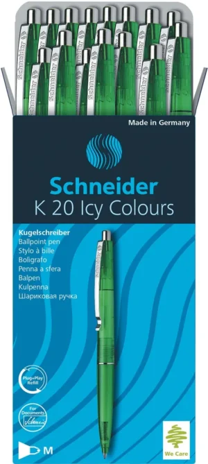 Schneider balpen K20 Icy Colours, medium, groen — detail 2
