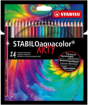 STABILOaquacolor kleurpotlood ARTY, etui van 24 stuks, assorti — aquarelpotlood