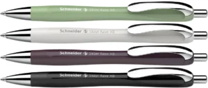 Schneider balpen Slider Rave Trend, extra breed, blauwe inkt, geassorteerde kleuren, doos van 3+1 gratis