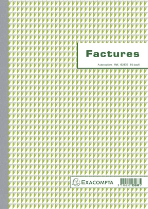 Exacompta facturen, ft 29,7 x 21 cm, dupli, Franstalig — factuurboek