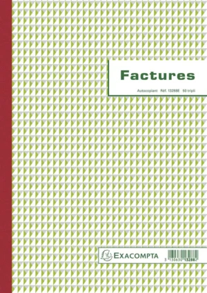 Exacompta facturen, ft 29,7 x 21 cm, tripli, Franstalig — factuurboek