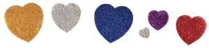 Apli Kids zelfklevende glitter harten, blister met 50 stuks — detail 2